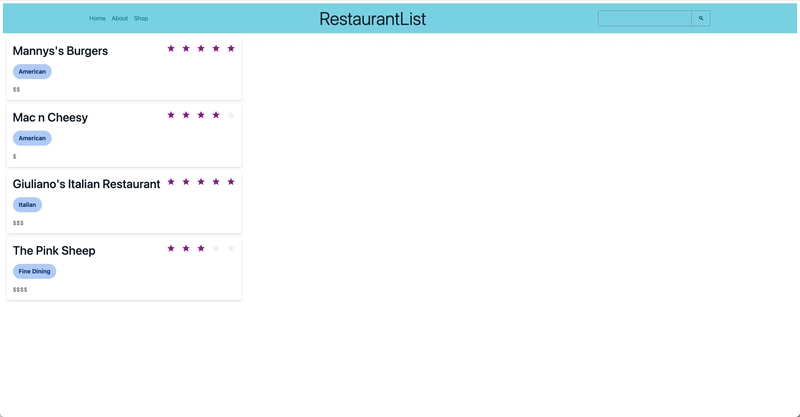 用户界面左侧带有标题和卡片