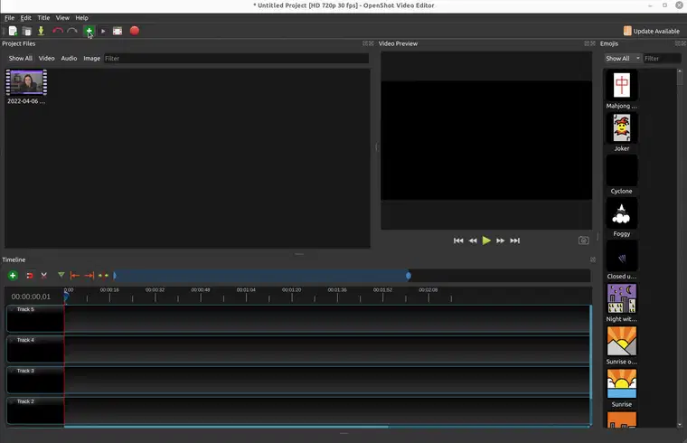 向 OpenShot 项目添加媒体
