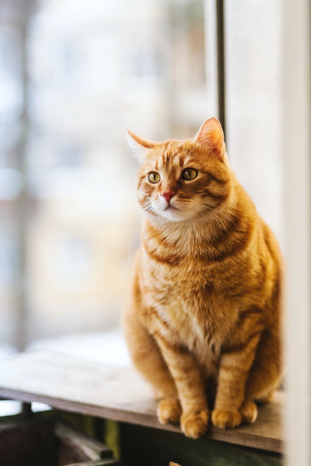 一只毛茸茸的橘猫