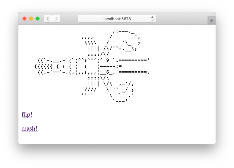 我们运行 Rack::Lobster 的极简 Ruby HTTP 服务器