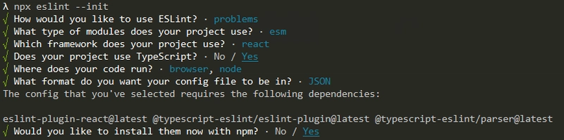 初始化 ESLint