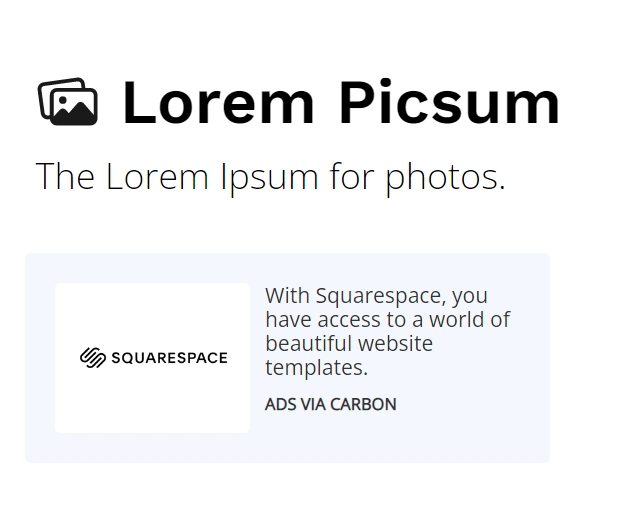 Lorem Picsum 截图