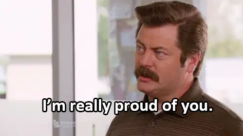 罗恩·斯旺森真的为你感到骄傲 gif