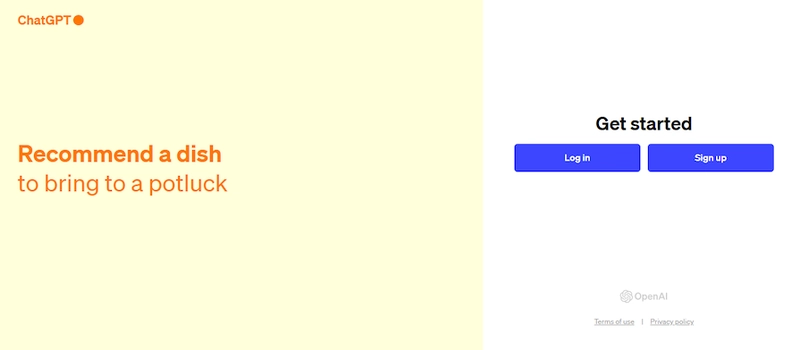 Chatgpt Openai 登录和注册页面