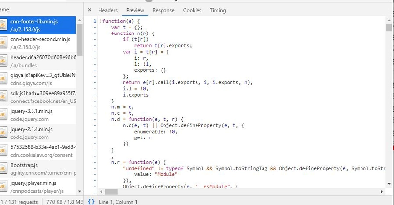 CNN 最小化页脚 JS 代码