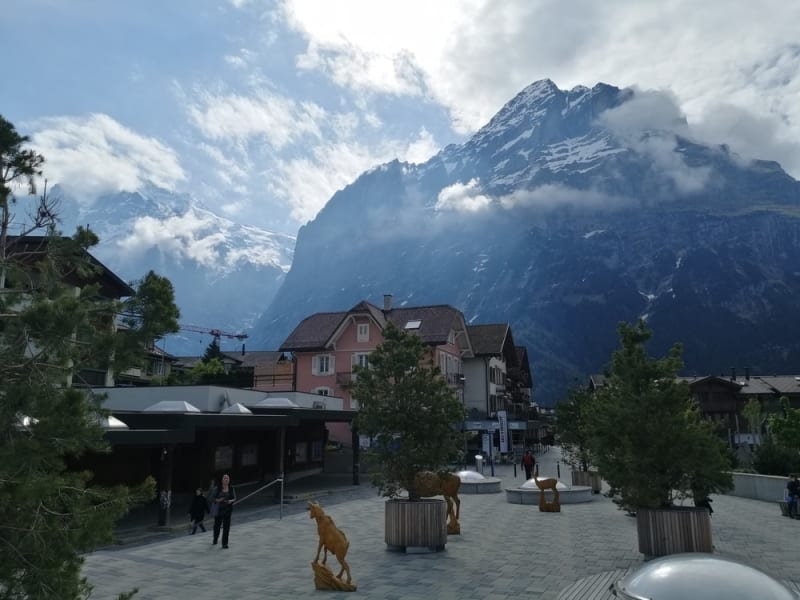 美丽的瑞士格林德瓦