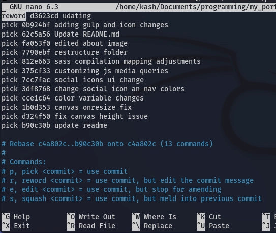 重新表述 rebase 动作