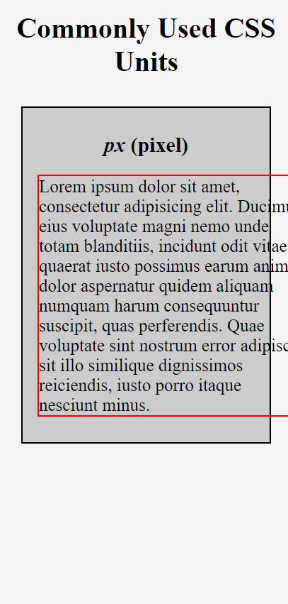 在较小的视口中，段落字体大小以像素为单位