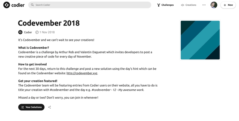 Codier 上的 Codevember