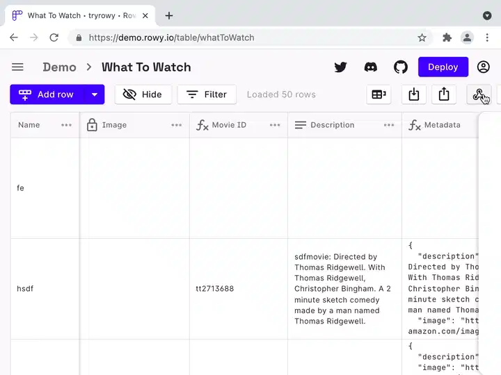 屏幕录制显示模态窗口打开的过程，导致 URL 更新并添加 `#modal=`
