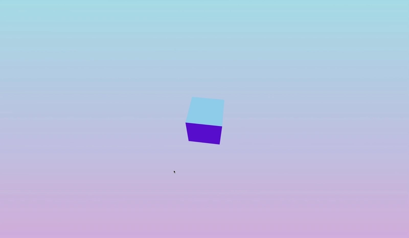 3D立方体的首次渲染图