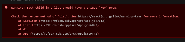 缺少关键属性警告