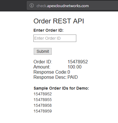 RESTful 订单接口