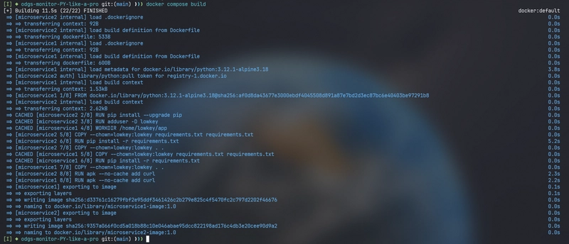 Docker Compose 构建输出