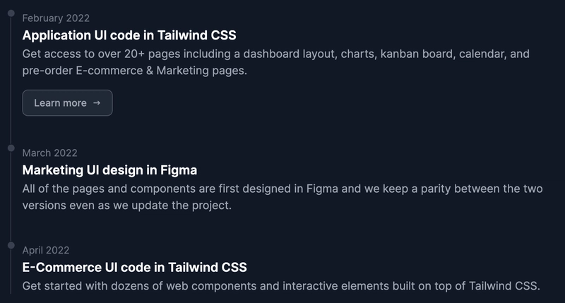 Tailwind CSS 暗模式时间轴