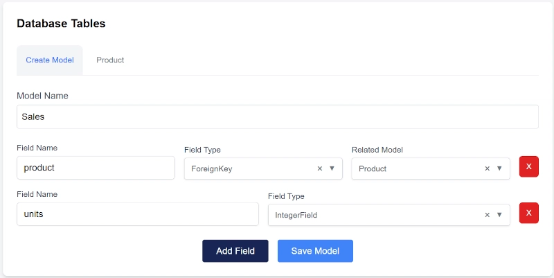 Django App Generator - 设计数据库