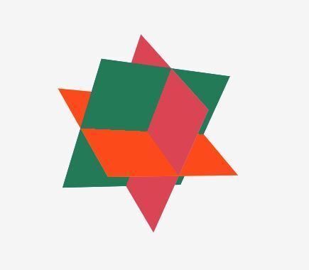 没有Z轴的立方体