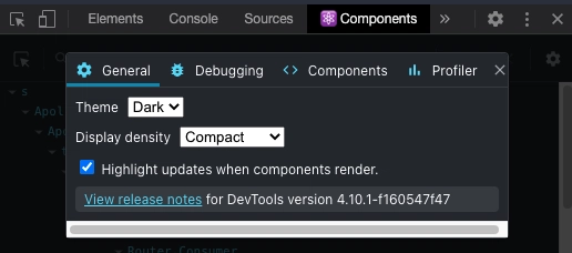设置 React DevTools