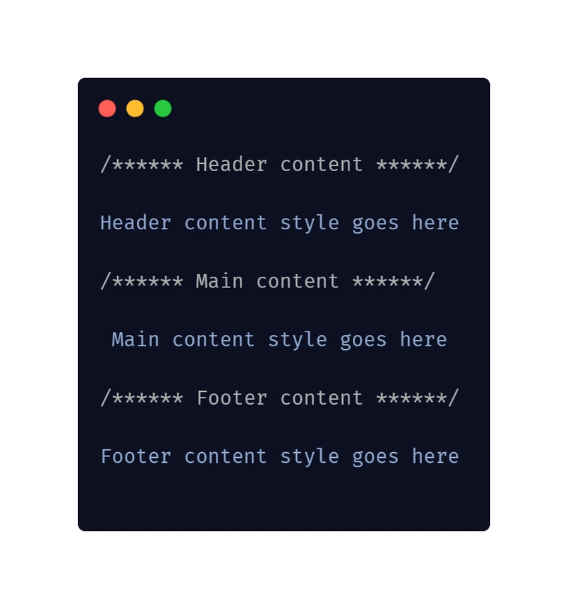 注释你的 CSS