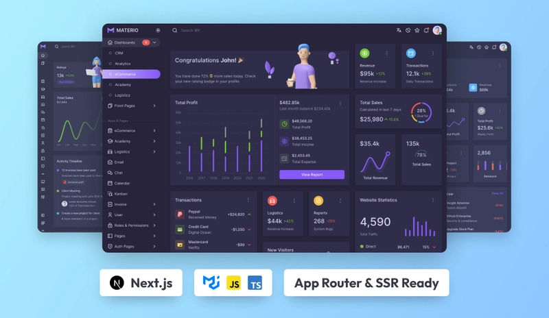 Materio MUI Next.Js 管理模板