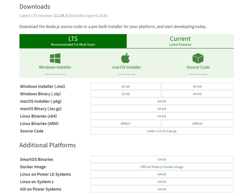 下载 nodejs