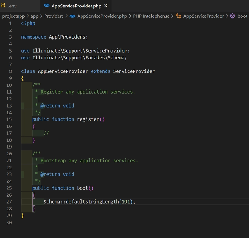 AppServiceProvider 文件