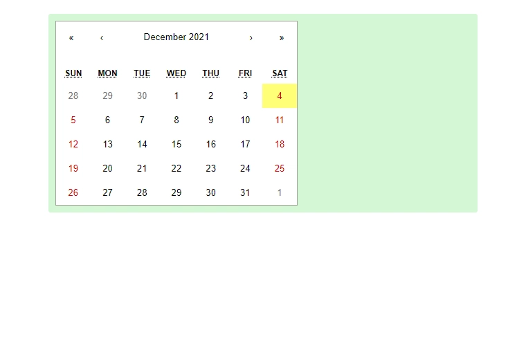 React-Calendar 默认样式