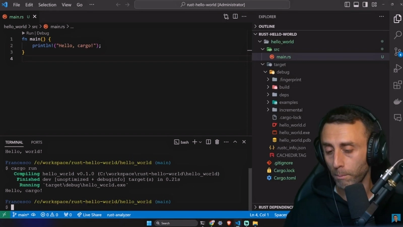 Hello world - Rust 编程教程