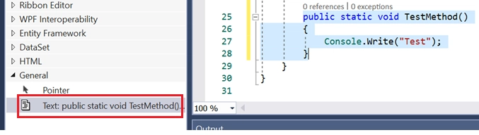 在工具箱中保存代码。