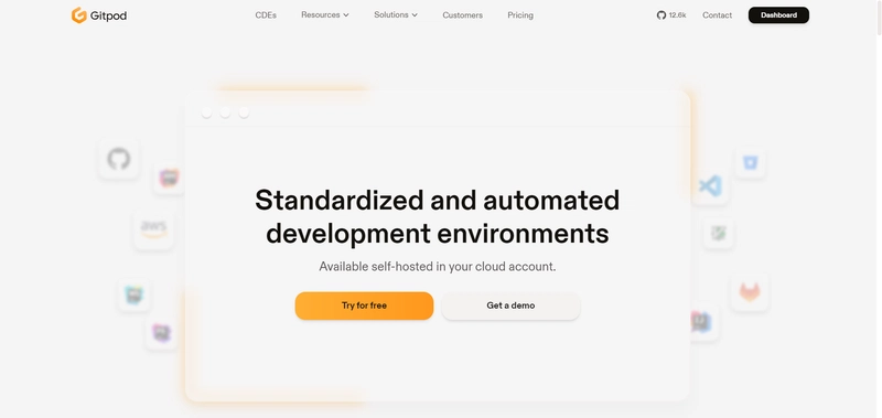 Gitpod 登陆页面