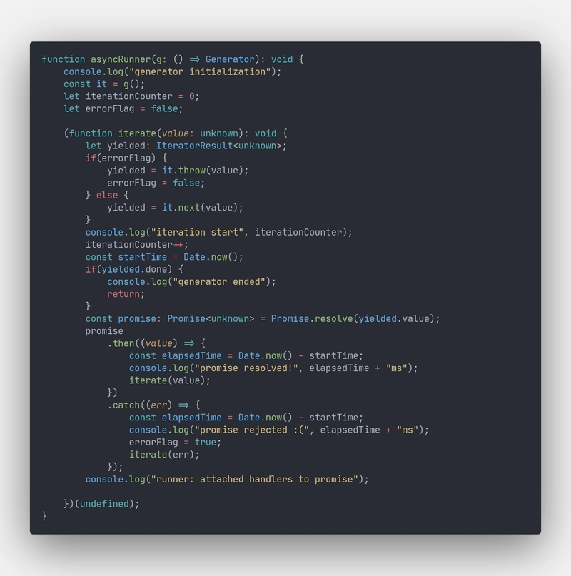 具有错误处理的多收益运行器