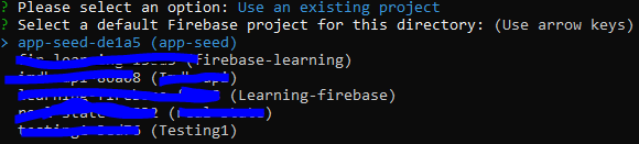 Firebase - 新项目，控制台屏幕 4。