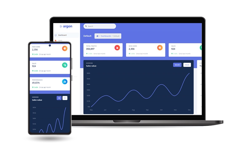 Argon Dashboard - 由 AppSeed 生成的启动器。