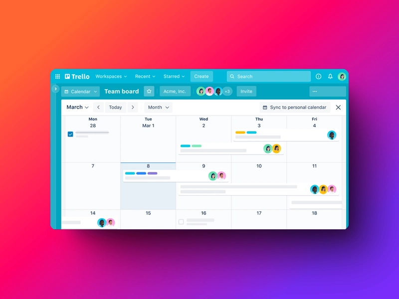 Trello 日历