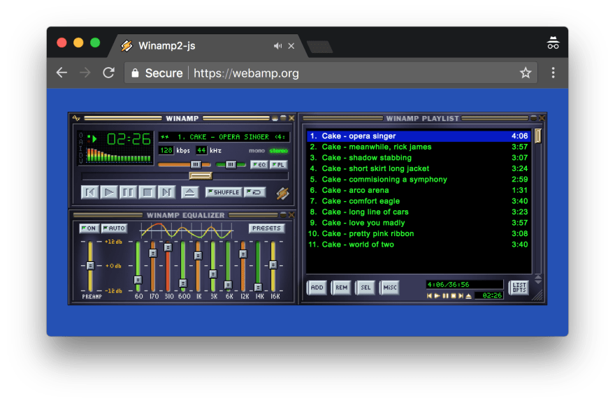 Webamp 的截图