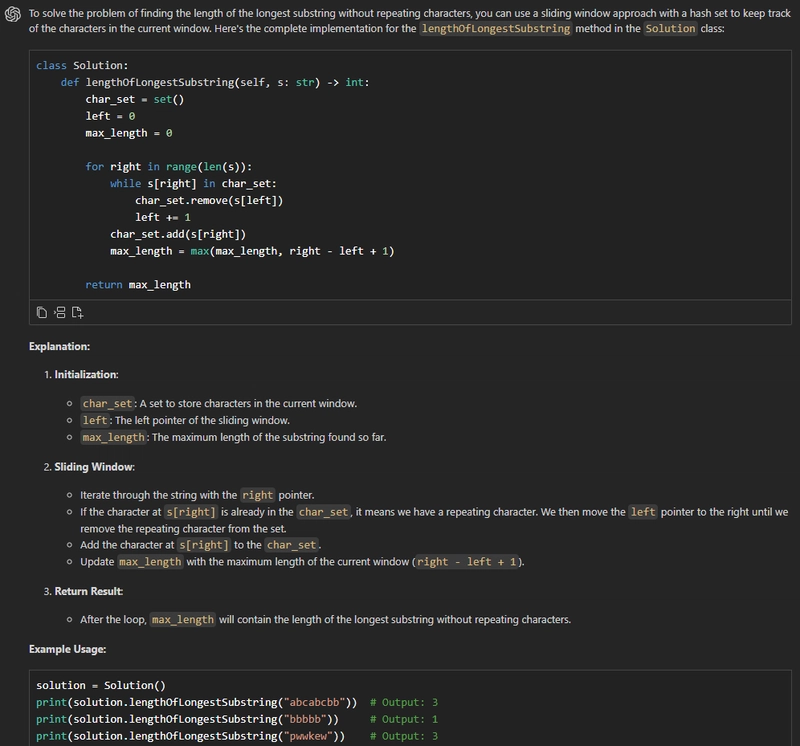 GPT4-o 生成带有解释和示例用法的详细输出
