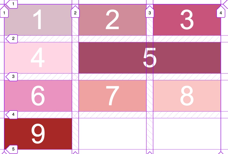 带有 grid-column 简写属性的 CSS 网格