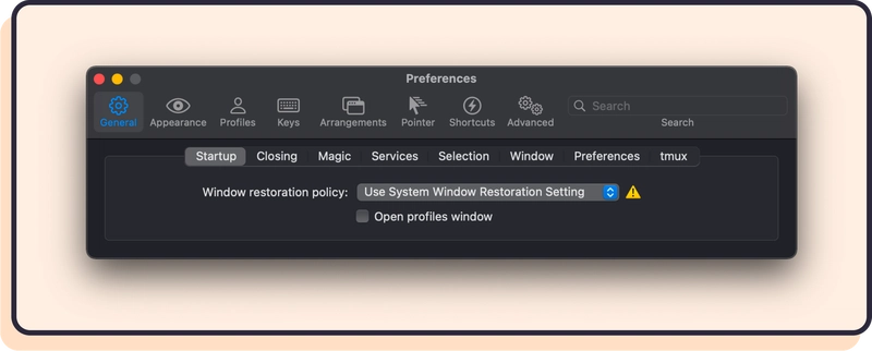 iTerm 偏好设置