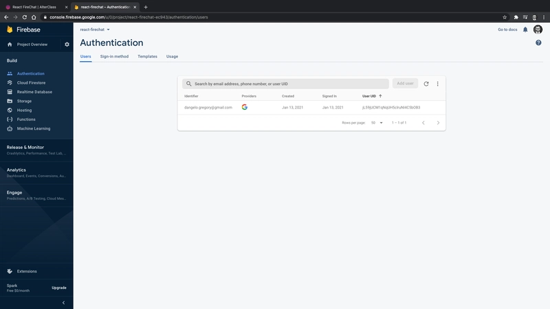 Firebase - 用户