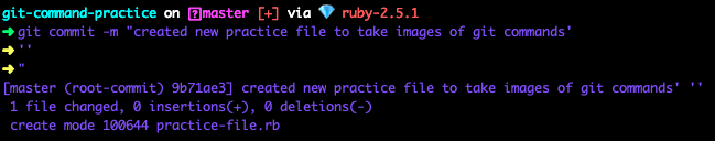 git commit -m 的终端截图