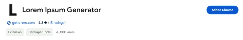 Lorem Ipsum 生成器
