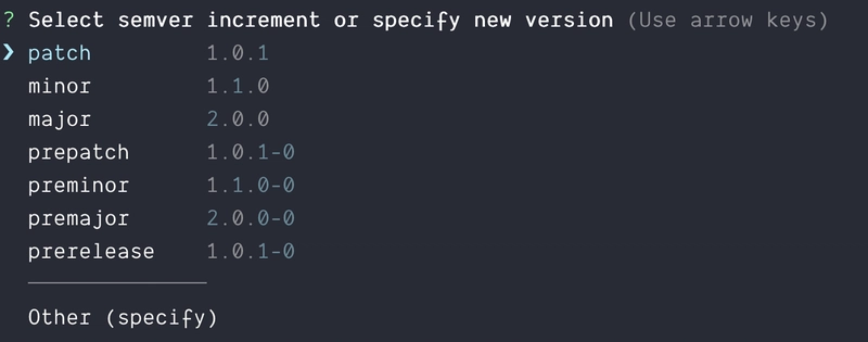 np 提示用户输入 Semver 编号