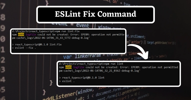 ESLint Fix 命令