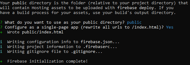 Firebase - 新项目，控制台屏幕 5。