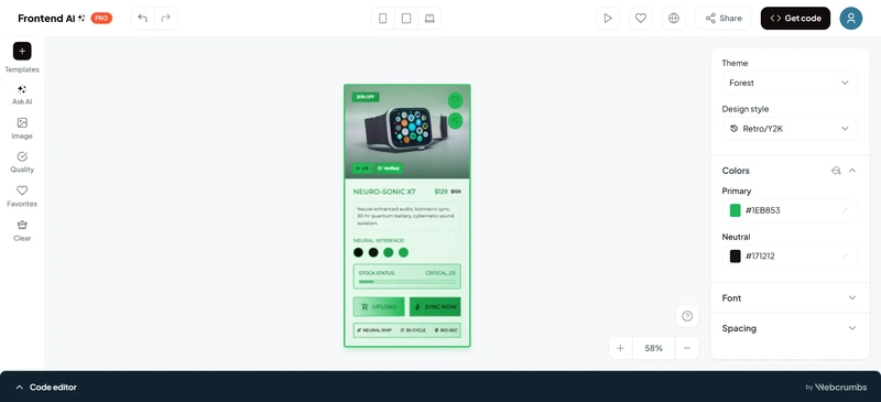 Webcrumbs 前端 AI