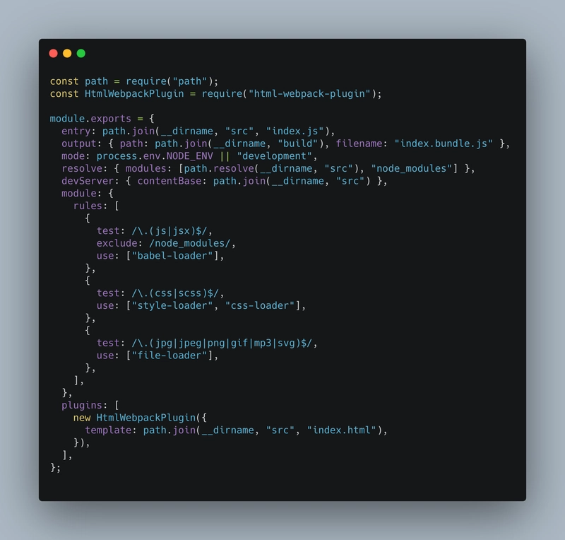 新的 webpack 配置
