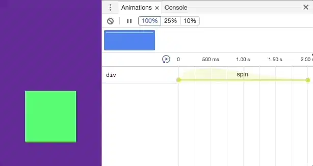 使用 Chrome Dev Tools 检查动画的用户流程