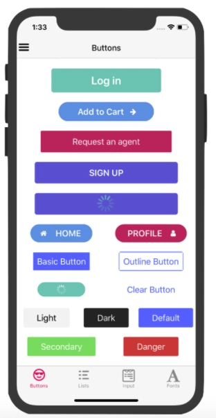 React Native Elements 套件预览