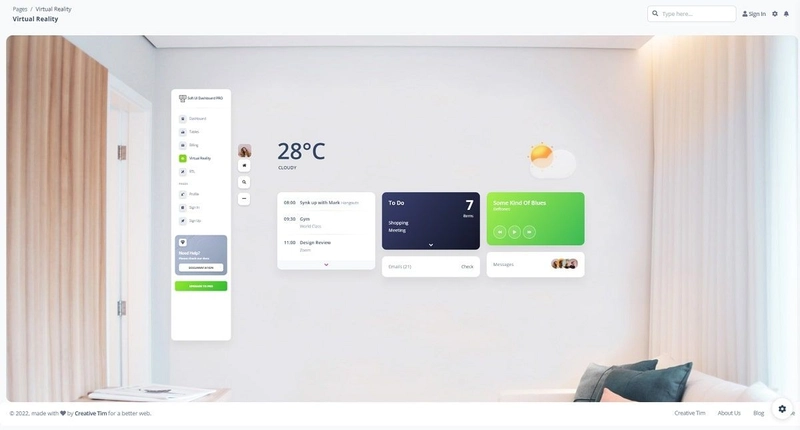 Vue Soft UI 仪表板 - 免费模板。