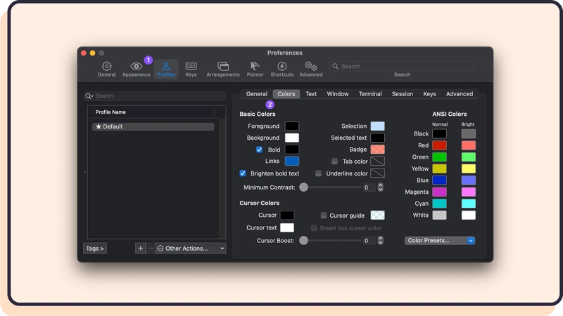 iTerm 颜色